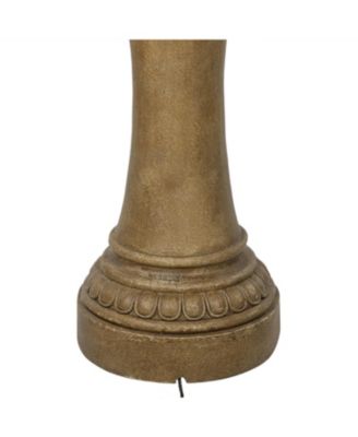 65"H Electric Resin and Concrete 4-Tier Eggshell Edge Outdoor Water Fountain with LED Lights