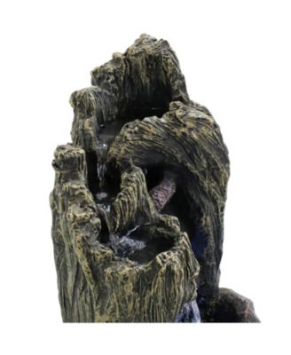 Cavern of Mystery 28-Inch Glass Fiber Reinforced Concrete Outdoor Rock Water Fountain with LED Light