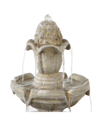 48"H Electric Fiberglass 3-Tier Outdoor Water Fountain