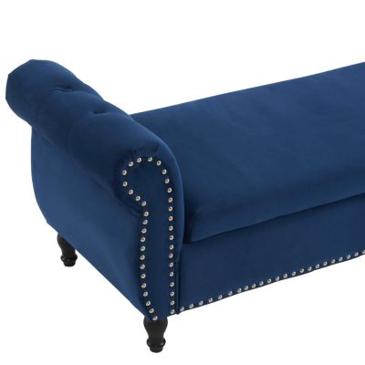 Velvet Storage Ottoman Bench with Pillow, Stylish Footrest and Hidden Storage for Living Room, Bedroom, or Entryway-The Pop Home