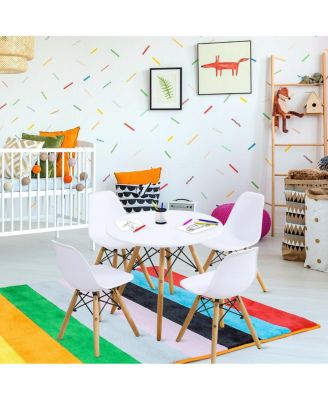 Kids 5 Pieces Mid-Century Modern Table Chairs Set
