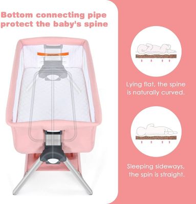 Portable Baby Bedside Sleeper with Adjustable Heights and Angle