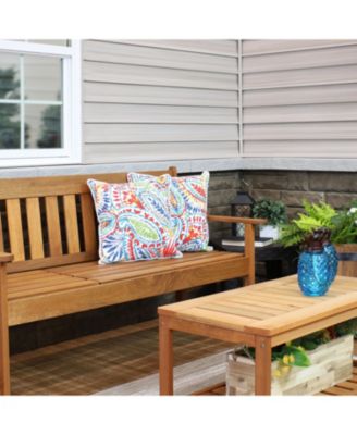 Indoor/Outdoor Square Accent Decorative Throw Pillows for Patio or Living Room Furniture - 16" - 2pc