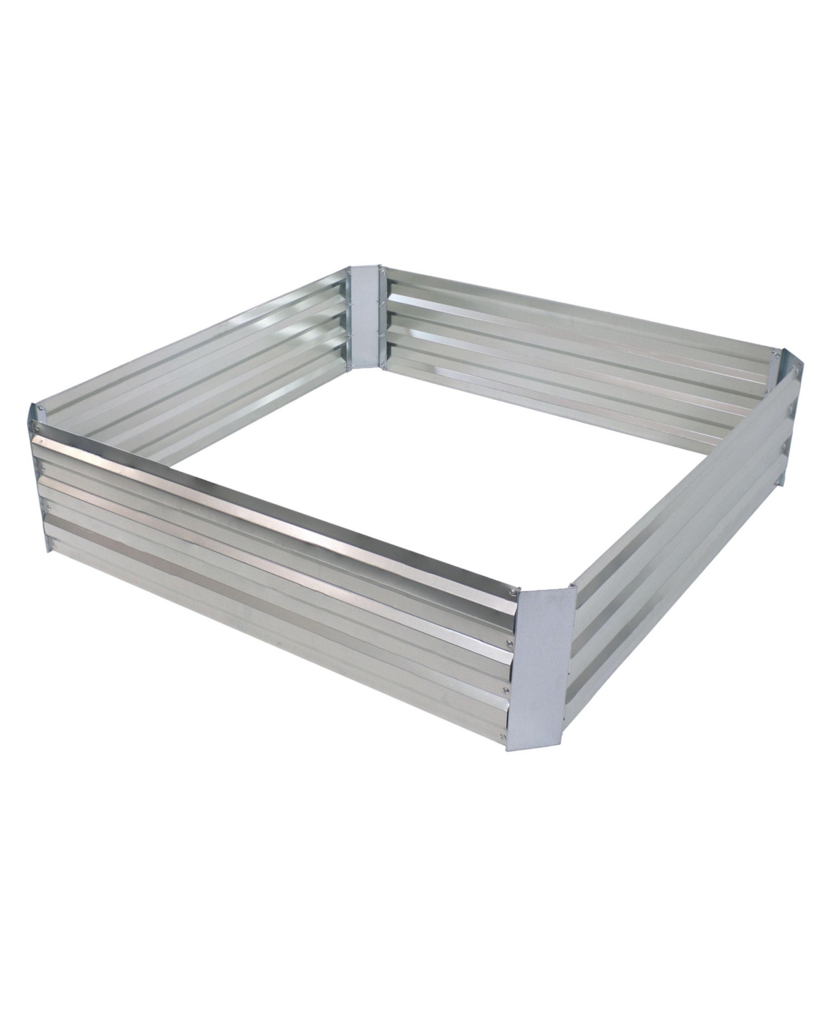 Galvanized Raised Garden Bed - Metal Raised Bed for Gardening - Outdoor Planter Box for Flowers, Plants, and Vegetables - Blue - 12&#x201D; H Square -