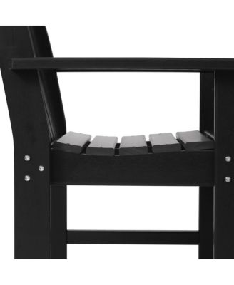 5-Piece HDPE Outdoor Patio Chair and Round Table Dining Set