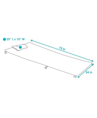 Outdoor Weather-Resistant Polyester Quilted Hammock Cushion Pad and Hammock Pillow with Ties