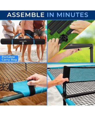 Portable Slam Pong Set, Adjustable Table Feet, Includes Accessories