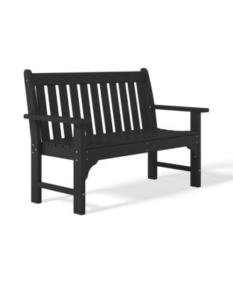 Outdoor 2-Person All-Weather HDPE Front Porch Garden Bench