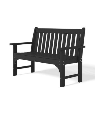 Outdoor 2-Person All-Weather HDPE Front Porch Garden Bench
