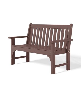 Outdoor 2-Person All-Weather HDPE Front Porch Garden Bench