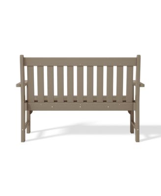 Outdoor 2-Person All-Weather HDPE Front Porch Garden Bench