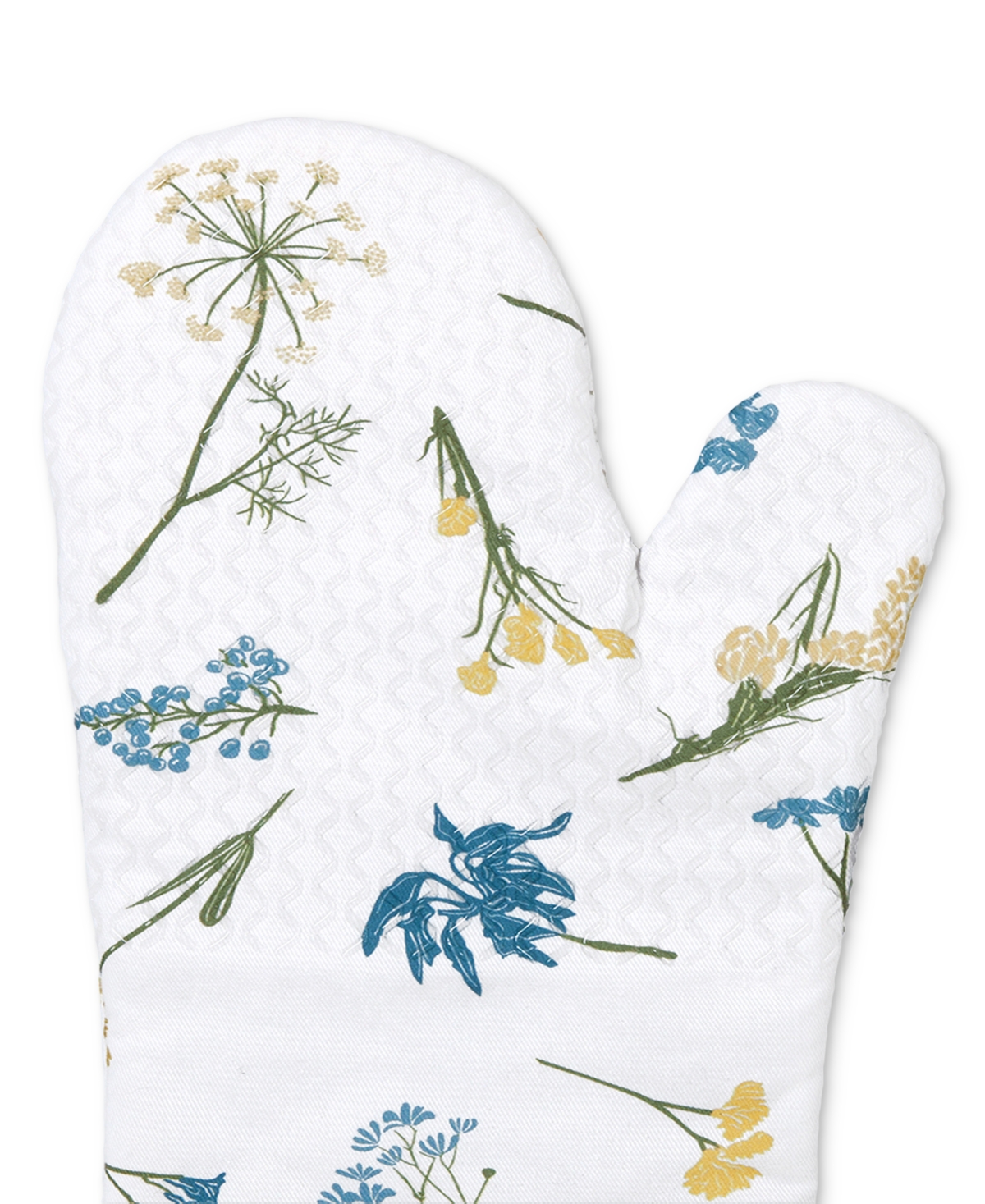 Lenox Wildflowers All-over Oven Mitts, Set Of 2 In Blue,white