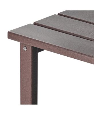 3-Piece Adirondack Chair with Cup Holder and Folding Ottoman and Table Set