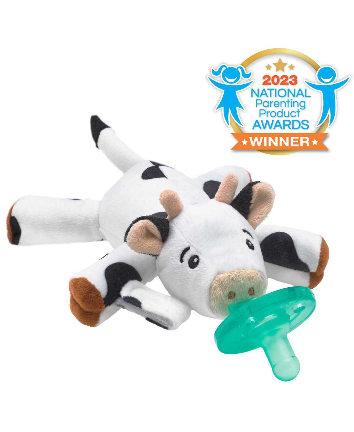 Philips Avent Soothie snuggle, 0m+, cow + Soothie Green 4 Pack
