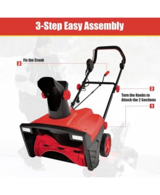 180° Rotatable Chute 20 Inch 120V 15Amp Electric Snow Thrower