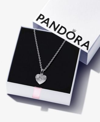 Sterling Silver Engravable Love Heart Necklace