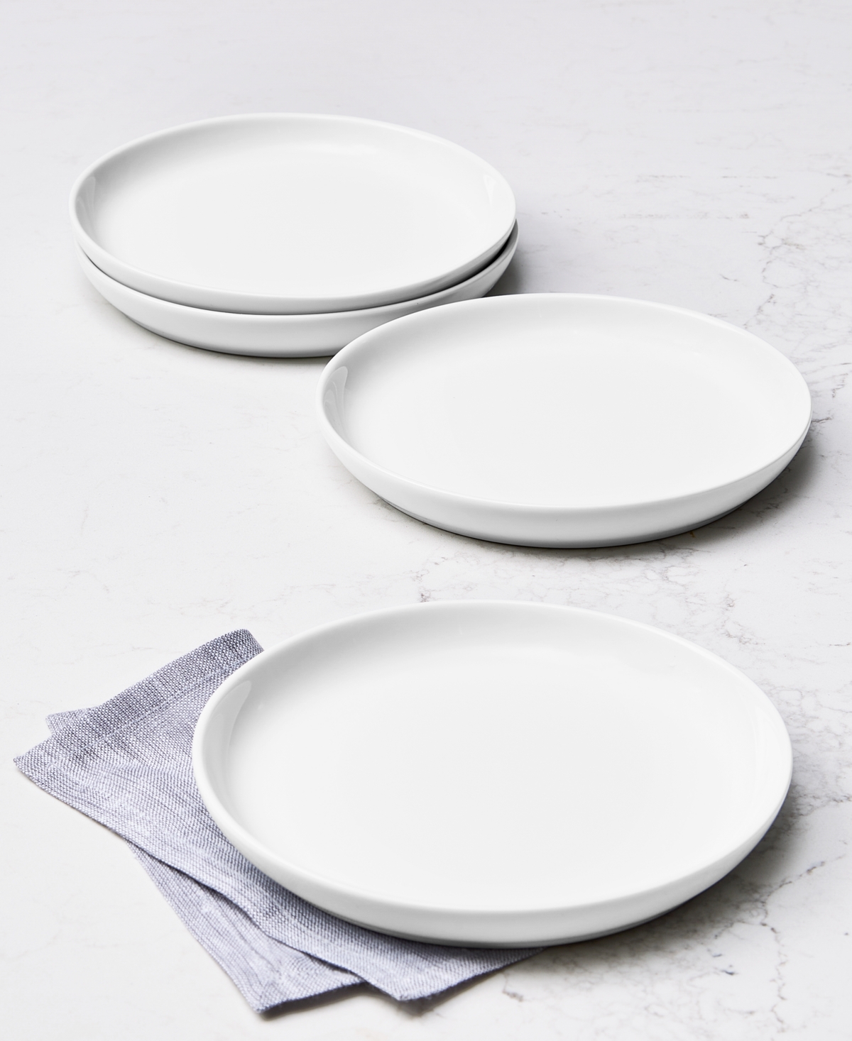 The Cellar James Appetizer Plates, Set Of 4, Exclusively At Macy's In White
