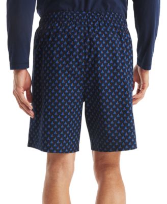 Men's Sailboat Print Poplin 8" Sleep Shorts