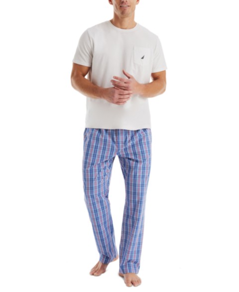 Мужские Nautica Men's Plaid Poplin Sleep Pants