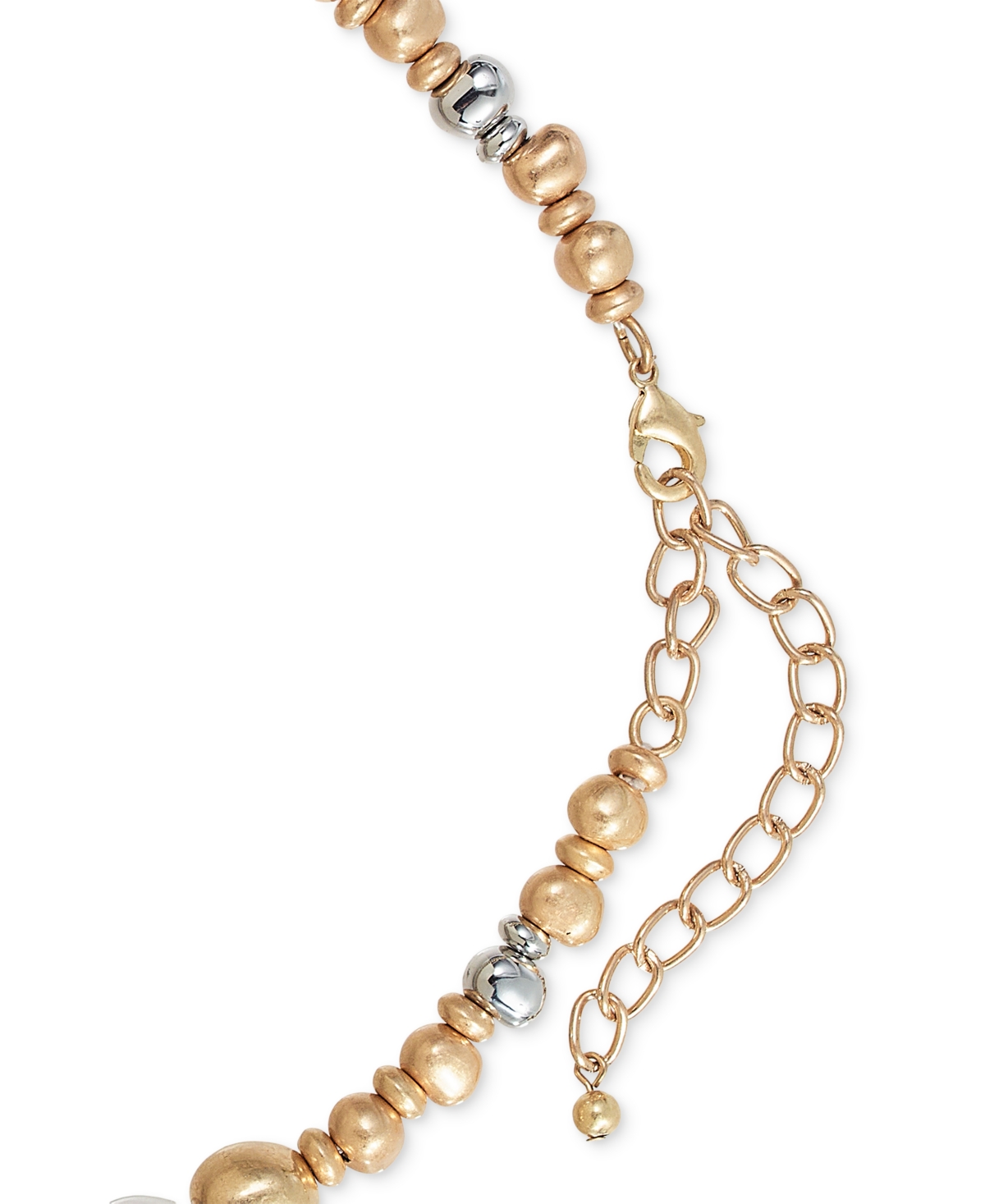 Style & Co Two-tone Beaded All-around Necklace, 18" + 3" Extender, Exclusively At Macy's In Two Tone