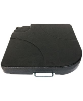 4-Piece Cantilever Umbrella Base Plates Set -For Cross-Style Bases - Fill with Sand or Water - Black