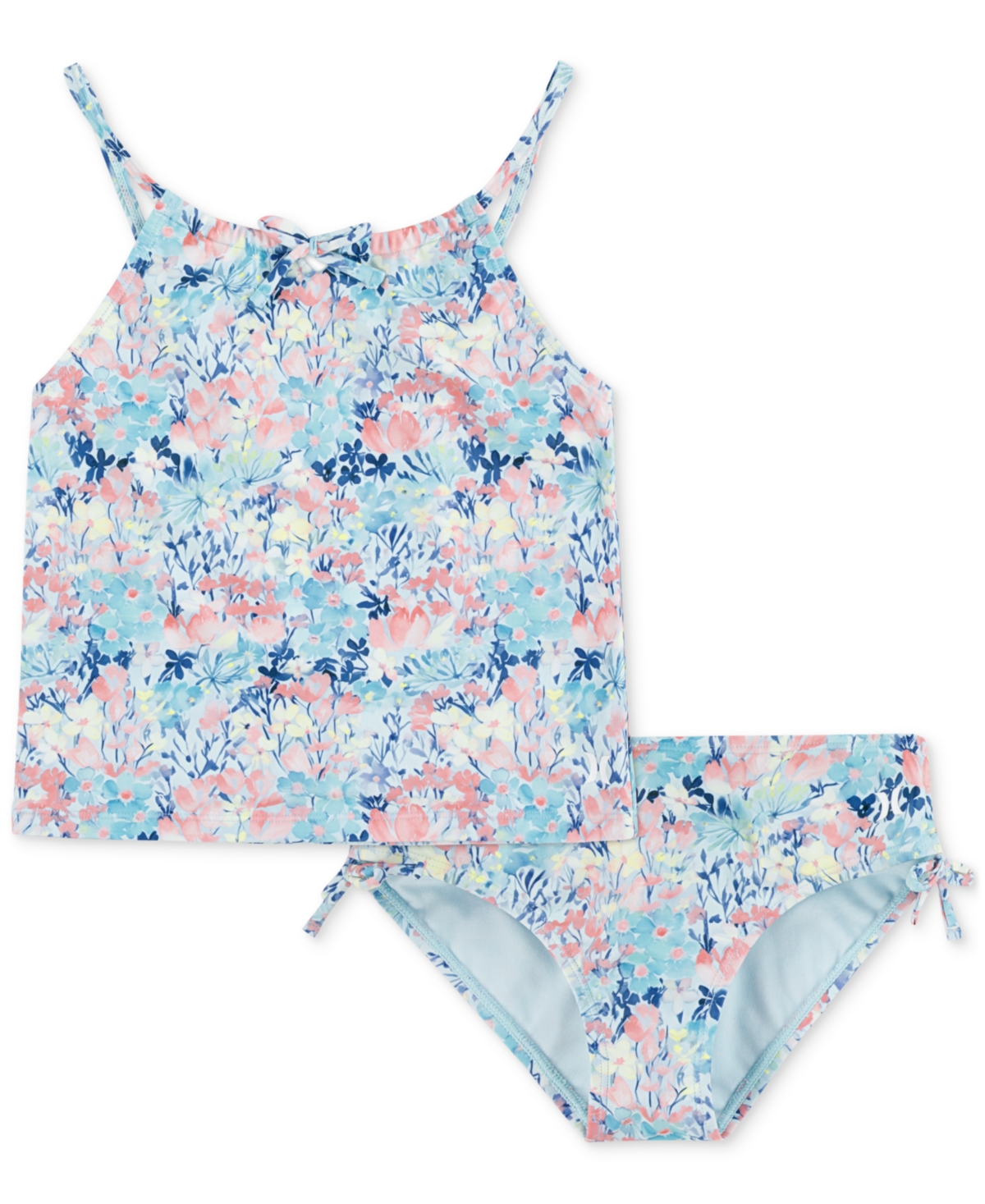 Shop Hurley Big Girls 2-pc. Tankini & Bikini Bottoms Set In Multi