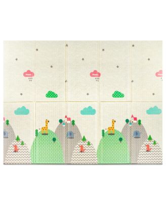 (78" x 70") Foldable Play Mats with Travel Bag - for Babies, Toddlers, and Kids Playtime & Tummy Time