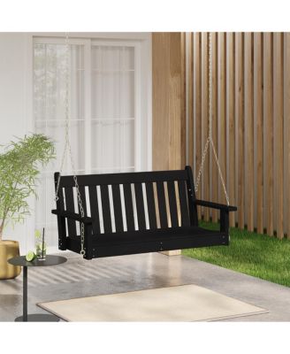 Outdoor Patio HDPE Hanging Front Porch Swing Bench