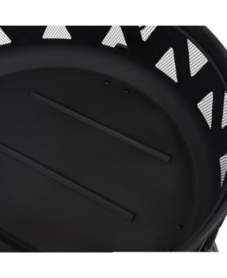 Sunndyaze Outdoor Steel Fire Pit Nordic Inspired, 34-Inch