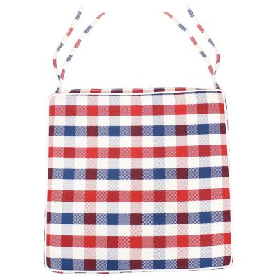 Square Indoor/Outdoor Seat Cushions with Ties - 17" Square x 2" Thick - Americano - 2-Pack