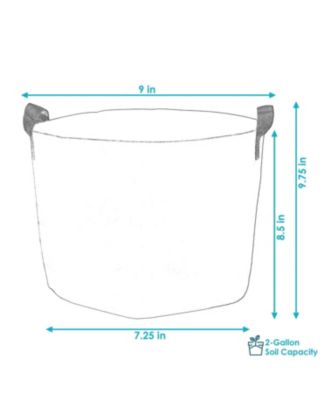 Garden Grow Bag with Handles Non-Woven Polypropylene Fabric, Black