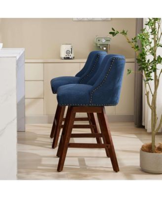 Set of 2 Swivel Counter Height Stools