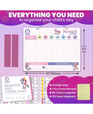 Reward Magnetic Behavior Chore Chart for Kids at Home