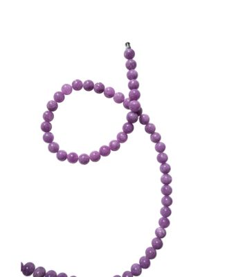 Lilac — Purple jade beaded necklace