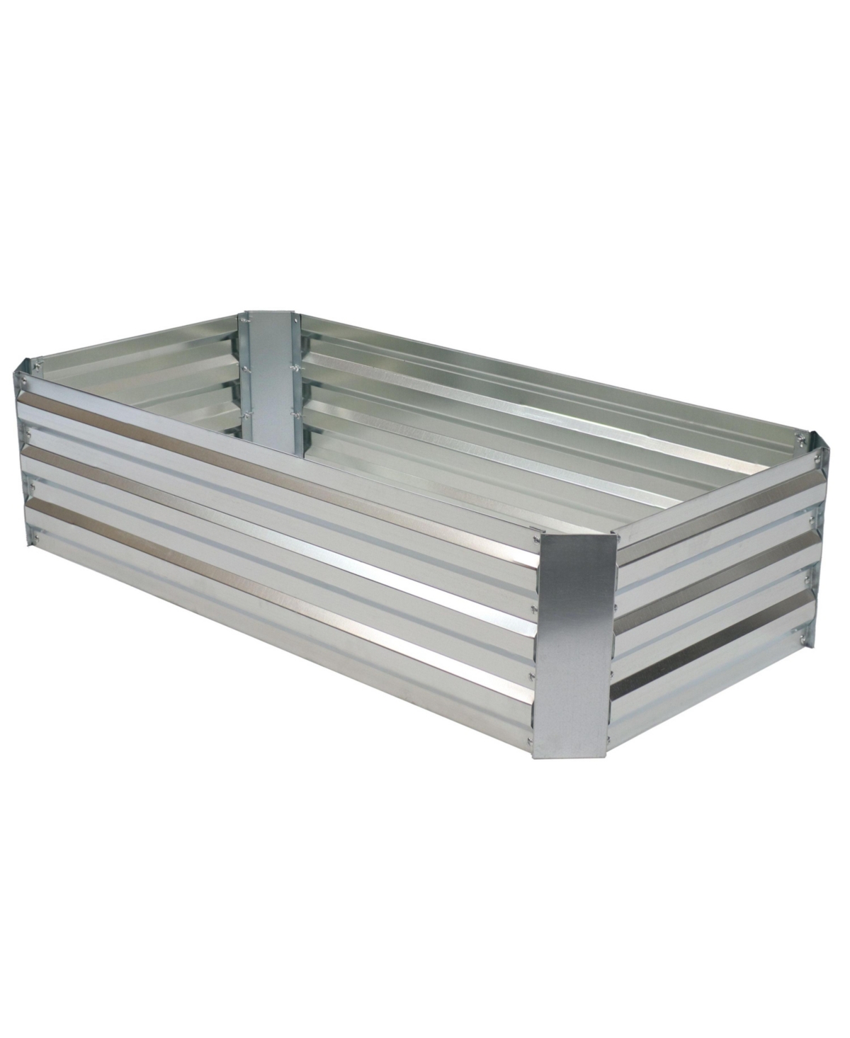 Galvanized Rectangle Raised Garden Bed - Ivory white