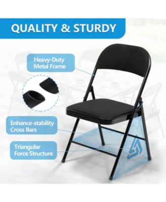 10-Pack PU leather upholstery Folding Chair Padded Seat Metal Frame for Home Office Dining Room Chair