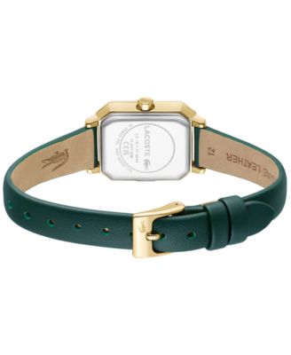 Women's Parisienne Green Leather Strap Watch, 28.3 x 20.7mm