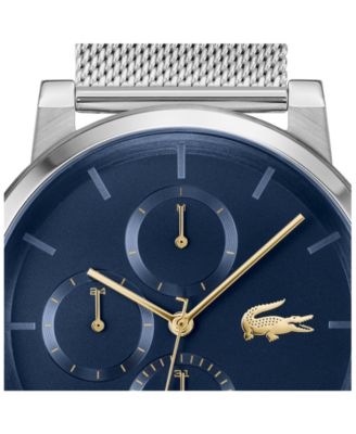 Men's Replay Silver Tone Stainless Steel Mesh Bracelet Watch, 44mm