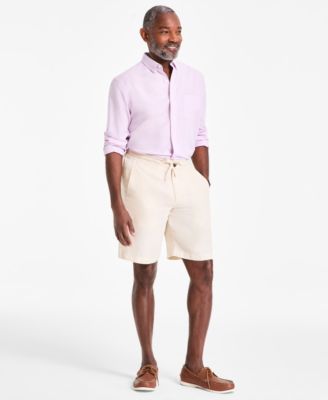 Men's Linen 9 Drawstring Shorts, Created for Macy's