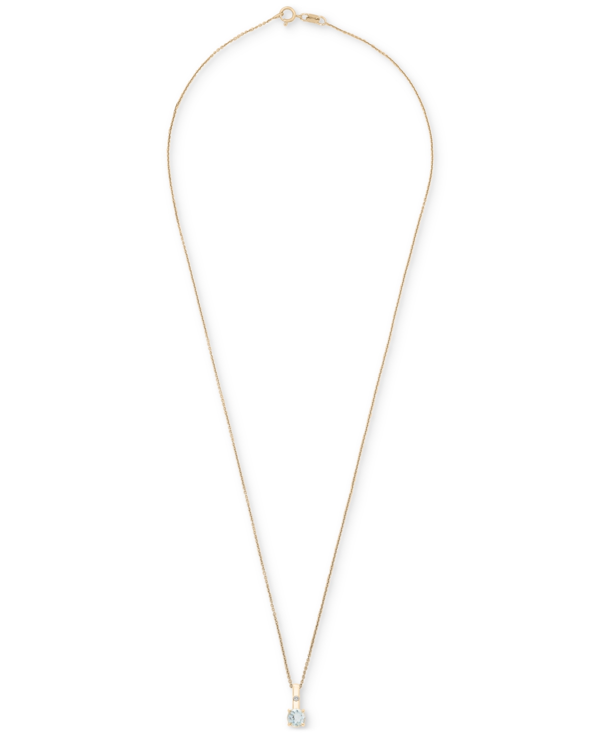 Macy's 2-pc. Set Sky Blue Topaz (1-1/5 Ct. T.w.) & Diamond Accent Hoop Earrings & Pendant Necklace In 14k G In Blue Topaz