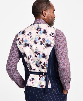 Men's Regular-Fit Pinstriped Suit Vest 