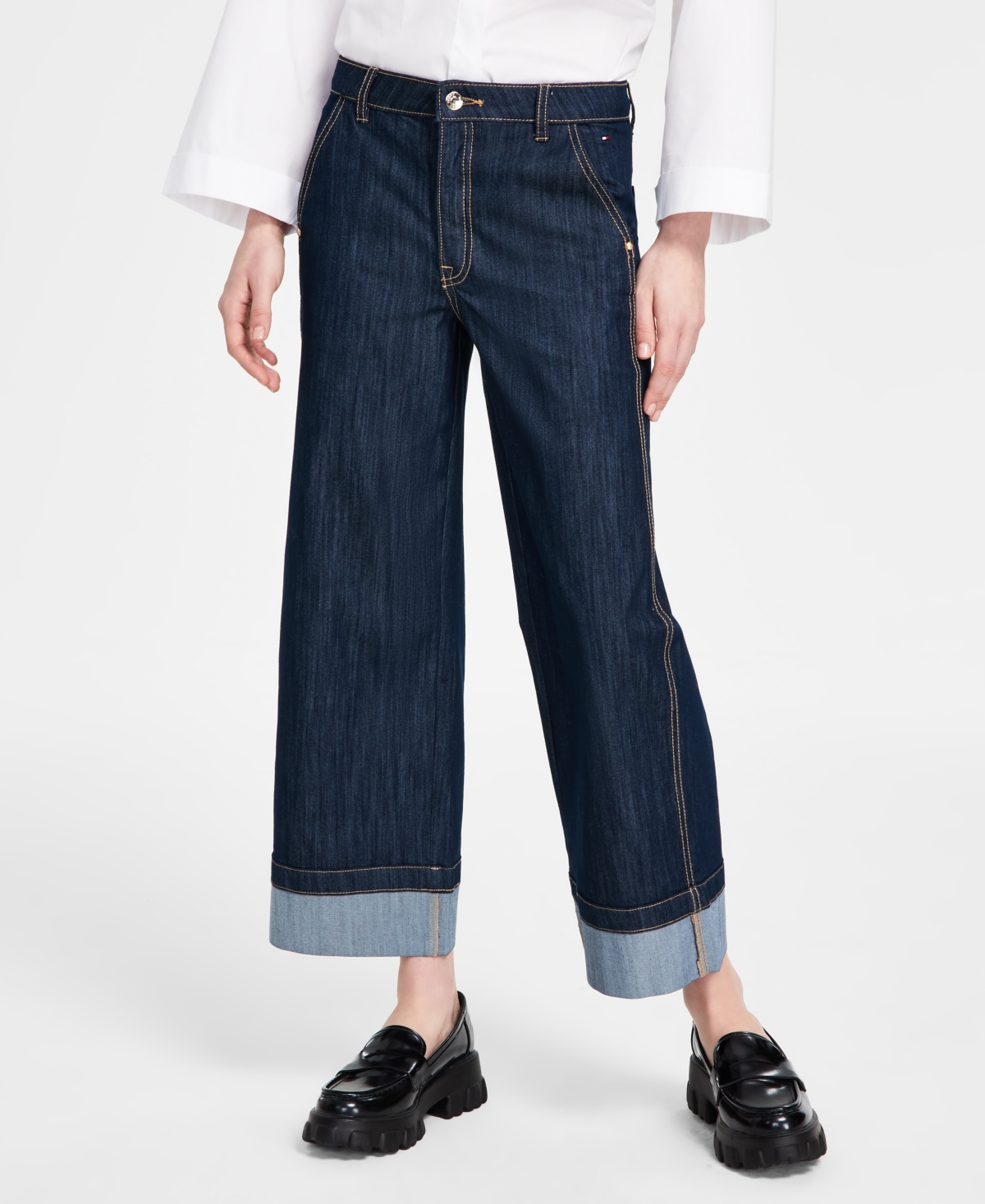 TOMMY HILFIGER WOMEN'S WIDE-LEG JEANS 