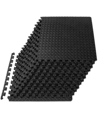 Exercise Puzzle Mat 1/2-in, Blue, 48 Sq Ft - 12 Tiles