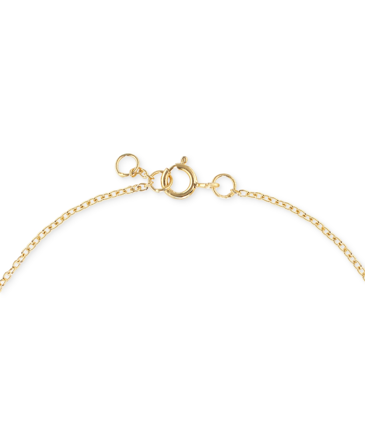 Macy's Cubic Zirconia Oval Charm Chain Bracelet (1/4 Ct. T.w.) In 14k Gold Over Sterling Silver In Gold