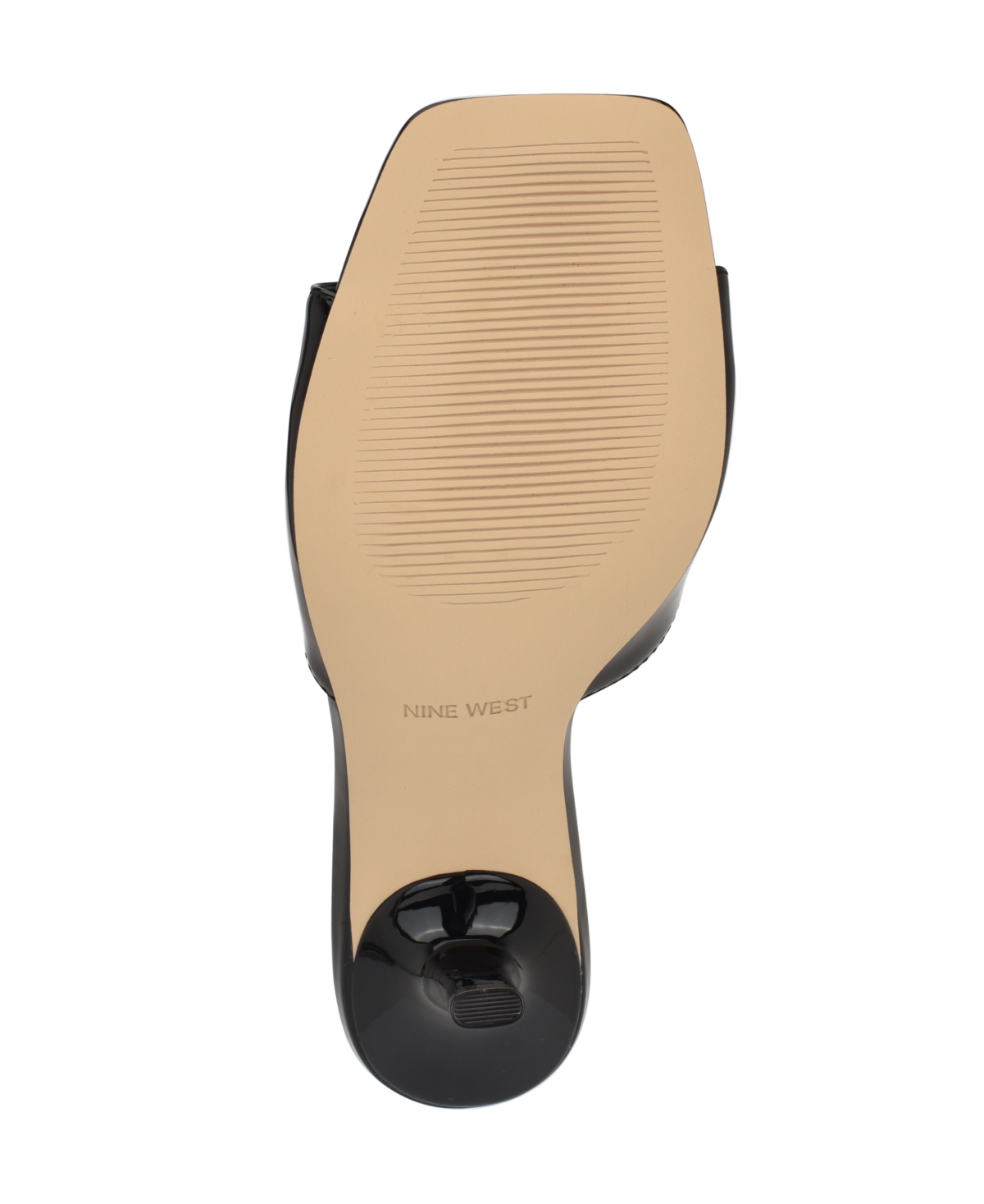 Nine West Disko Sandal In Black Patent
