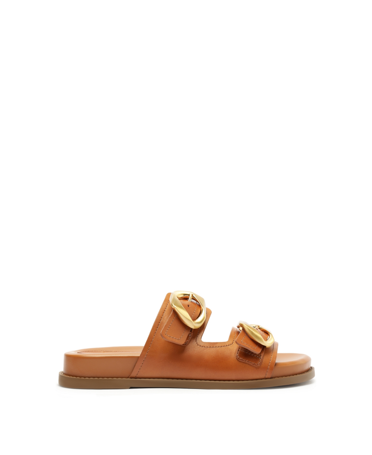 Shop Schutz Women's Olga Sporty Round Toe Flat Sandals In Brown