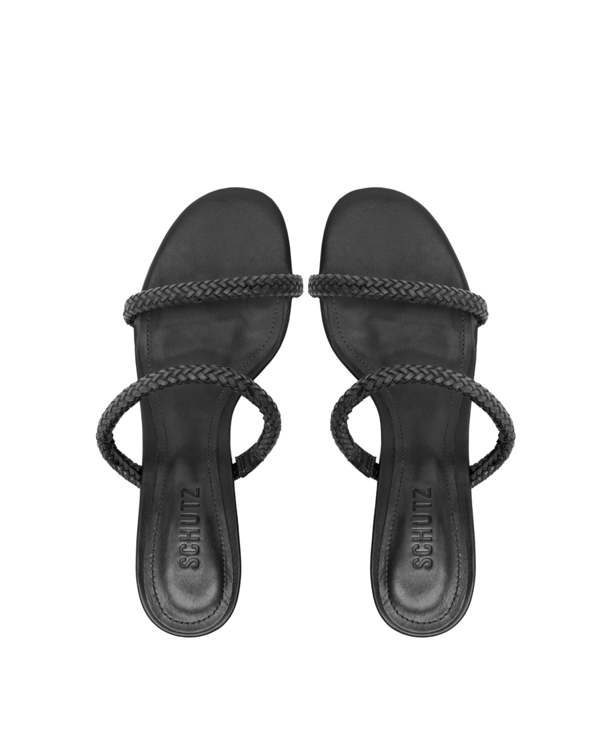 Shop Schutz Women's Taliah Woven Slip-on Dress Sandals In Black