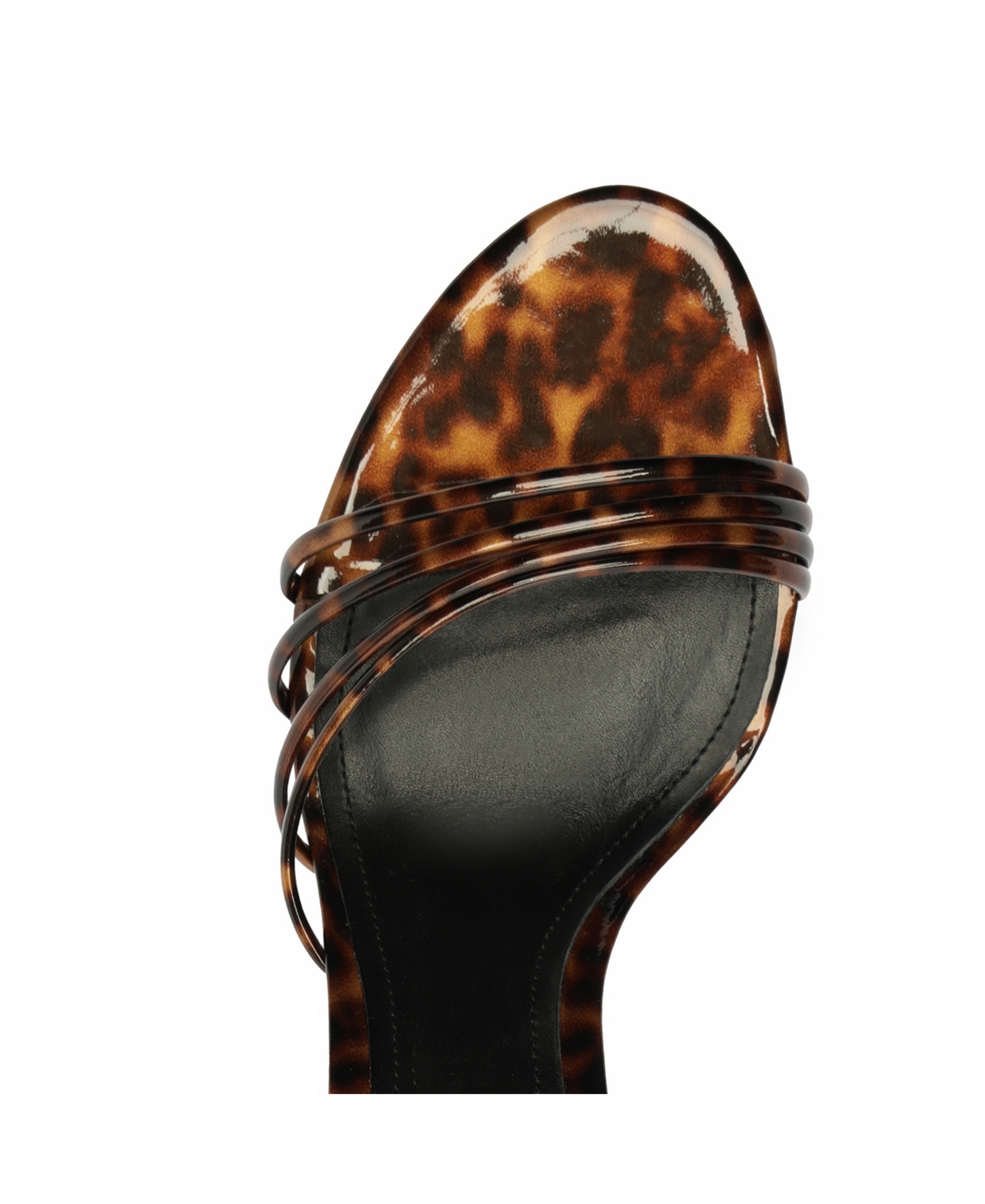 Schutz Inez Strappy Tortoise Slide Sandals In Animal Print