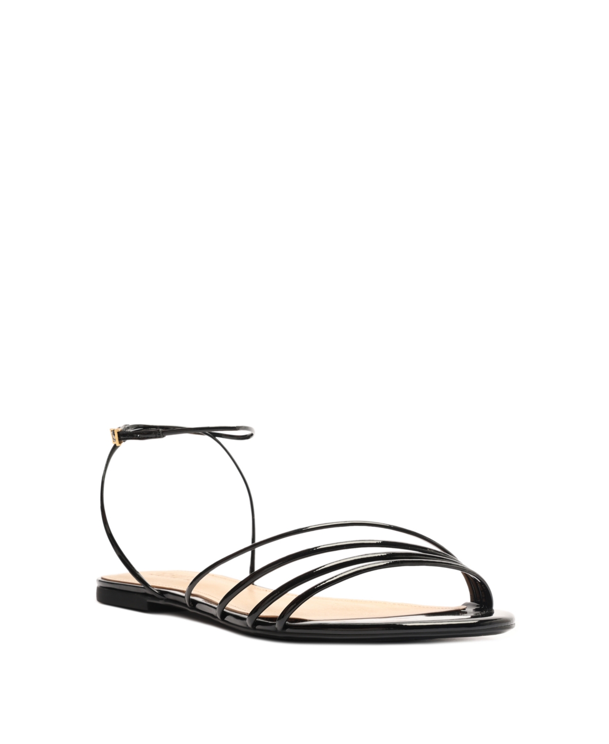 Shop Schutz Women's Inez3 Round Toe Flat Sandals In Black