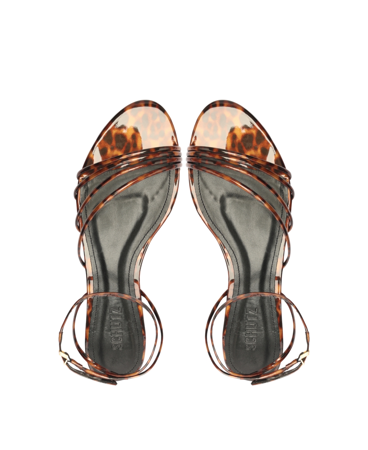 Shop Schutz Women's Inez3 Round Toe Flat Sandals In Animal Print